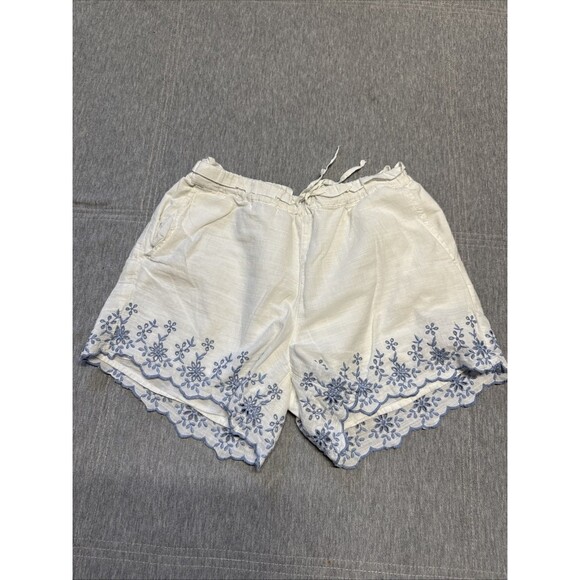 Lot Girls‎ 10-12 Crewcuts Shorts Frankie Chino Blue - Gap Eyelet Gaze White - Picture 6 of 9